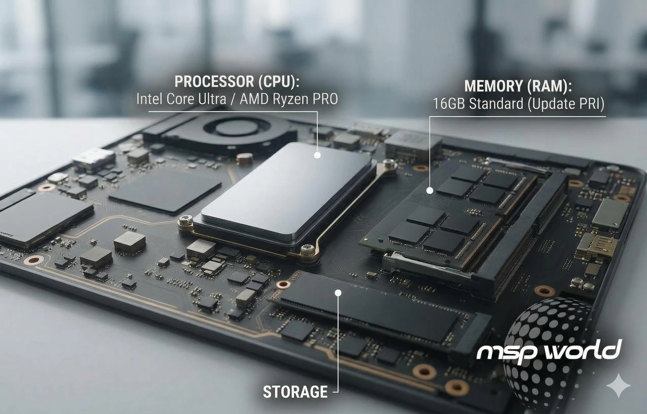 Close-up of laptop components showing RAM and SSD